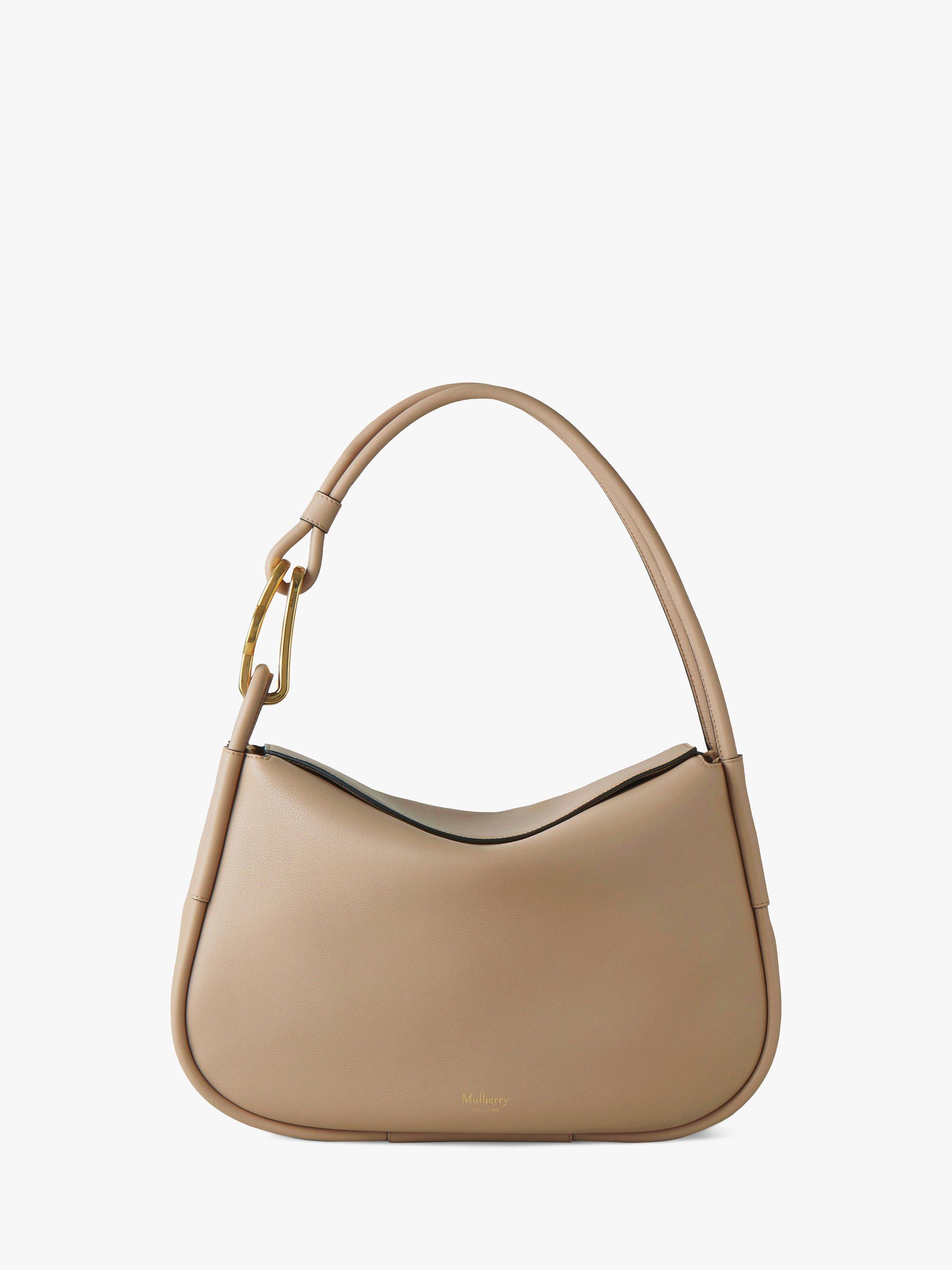 Mulberry Link Silky Calf Leather Satchel Bag, Maple