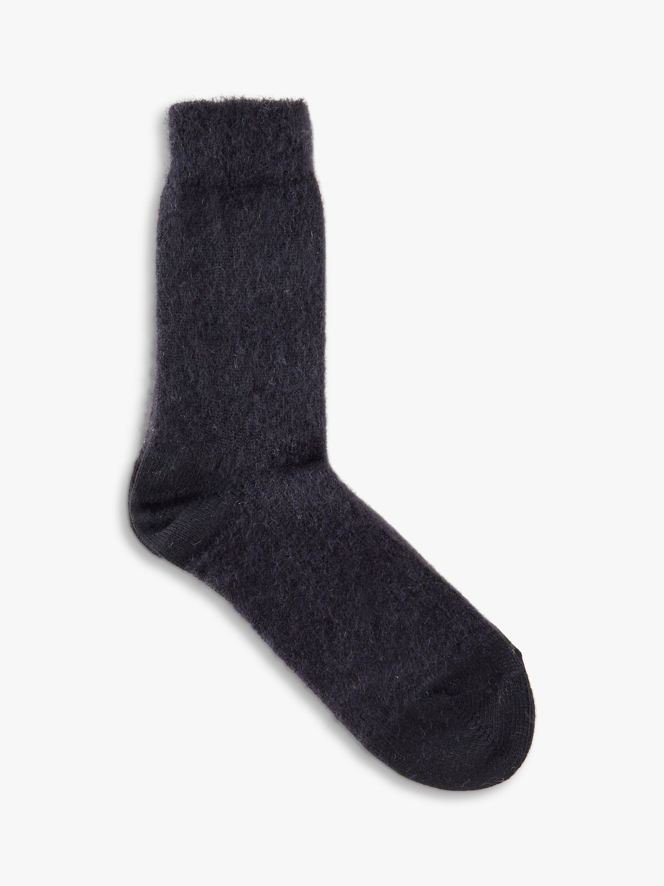Mulberry Mohair Solid Socks, Black