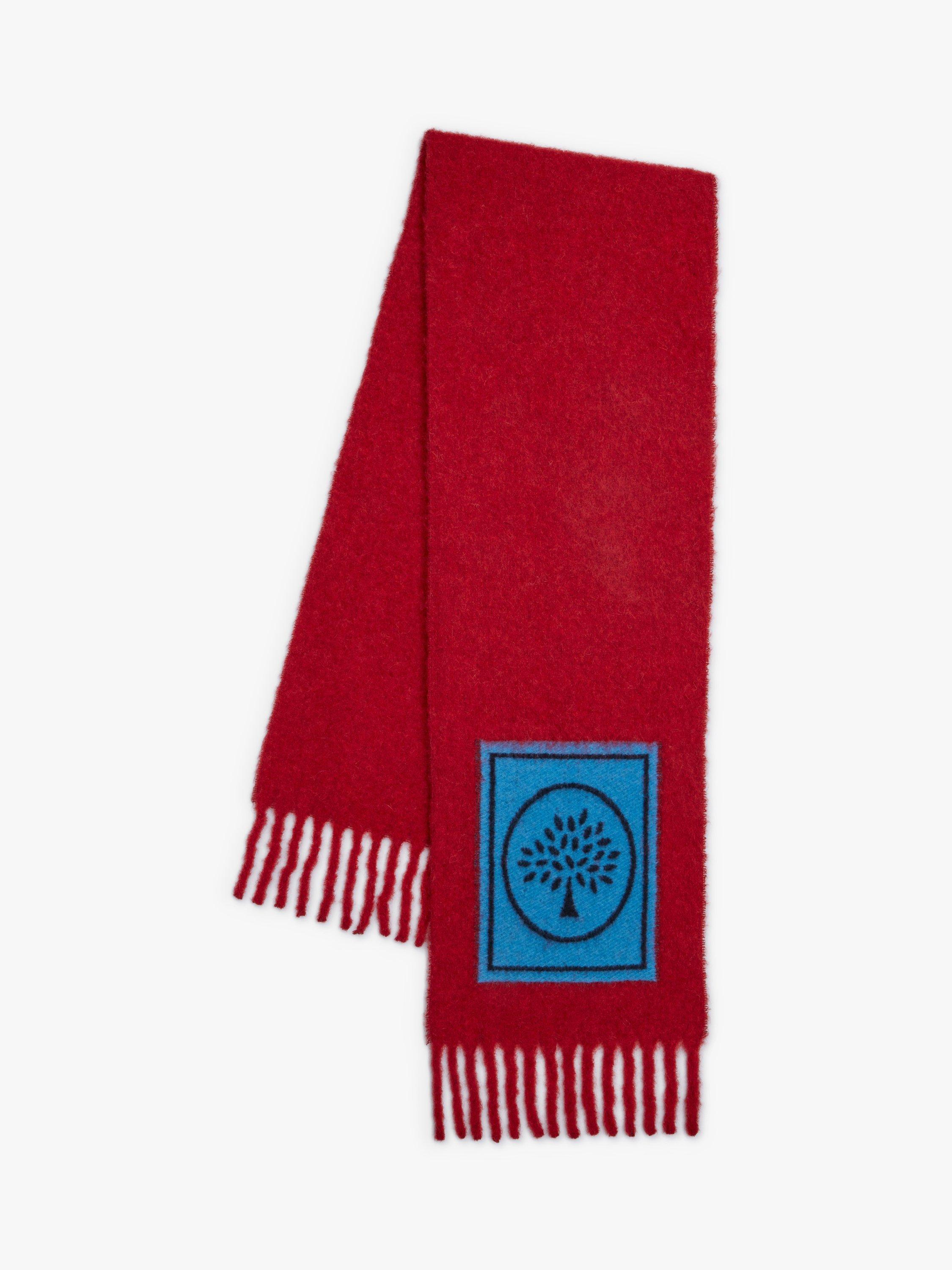 Mulberry Alpaca Patch Solid Scarf, Lancaster Red