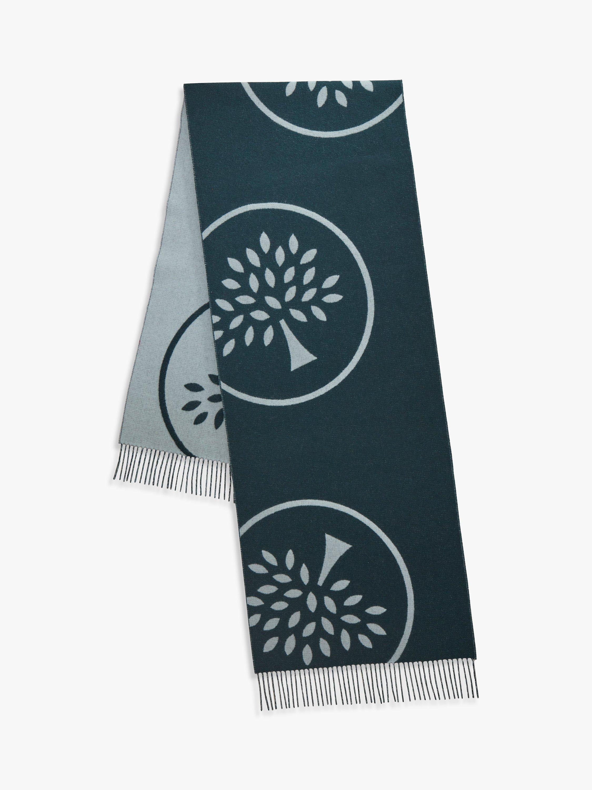 Mulberry Tree Merino Wool Scarf, Mulberry Green/Acrylic Green