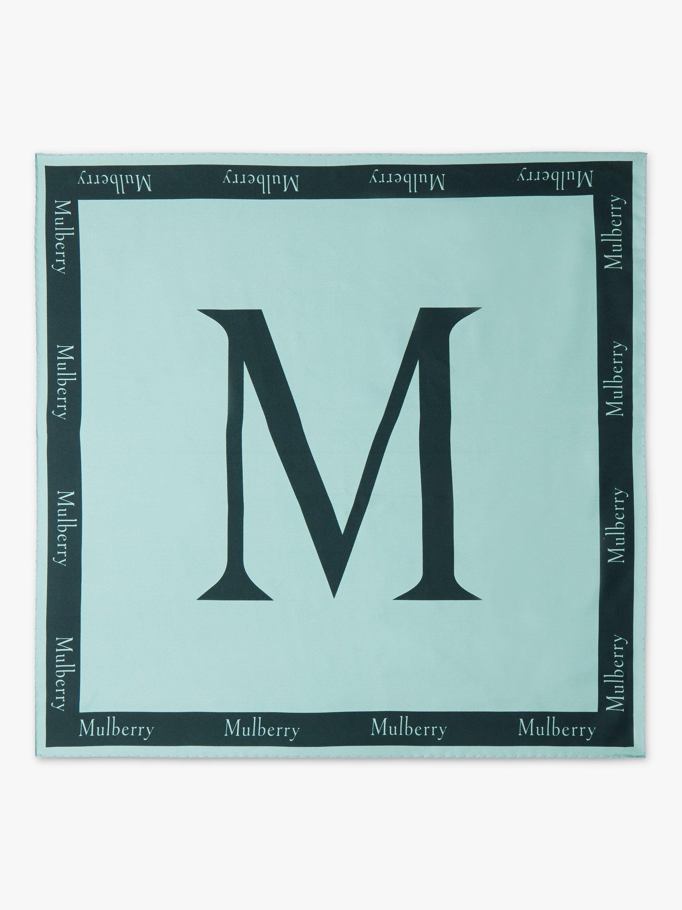 Mulberry Organic Silk Twill Letter Square Scarf