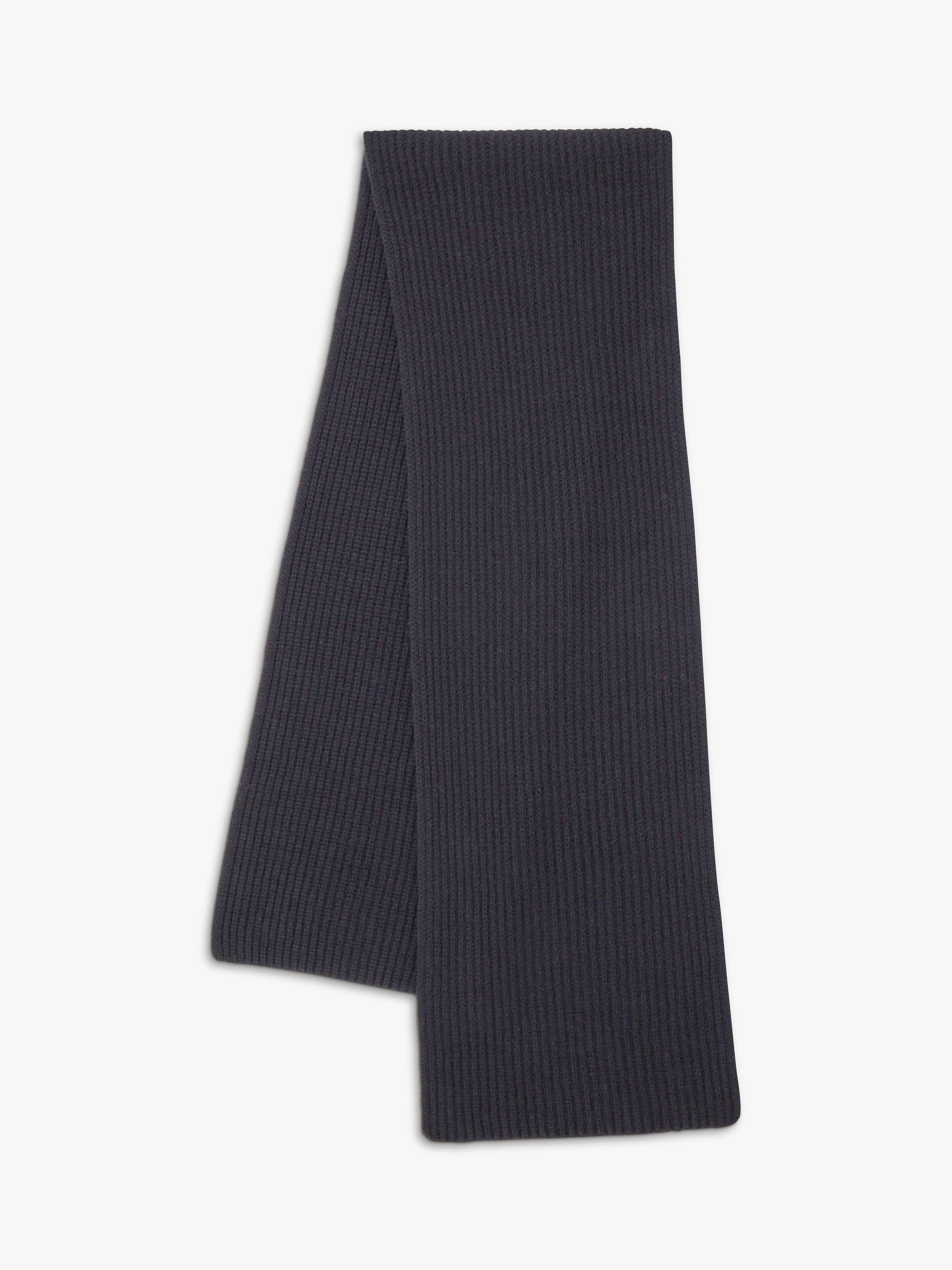 Mulberry Lambswool Tree Knitted Scarf, Black