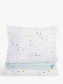 little home at John Lewis Space Star Pure Cotton Duvet Cover and Pillowcase Set, Multi