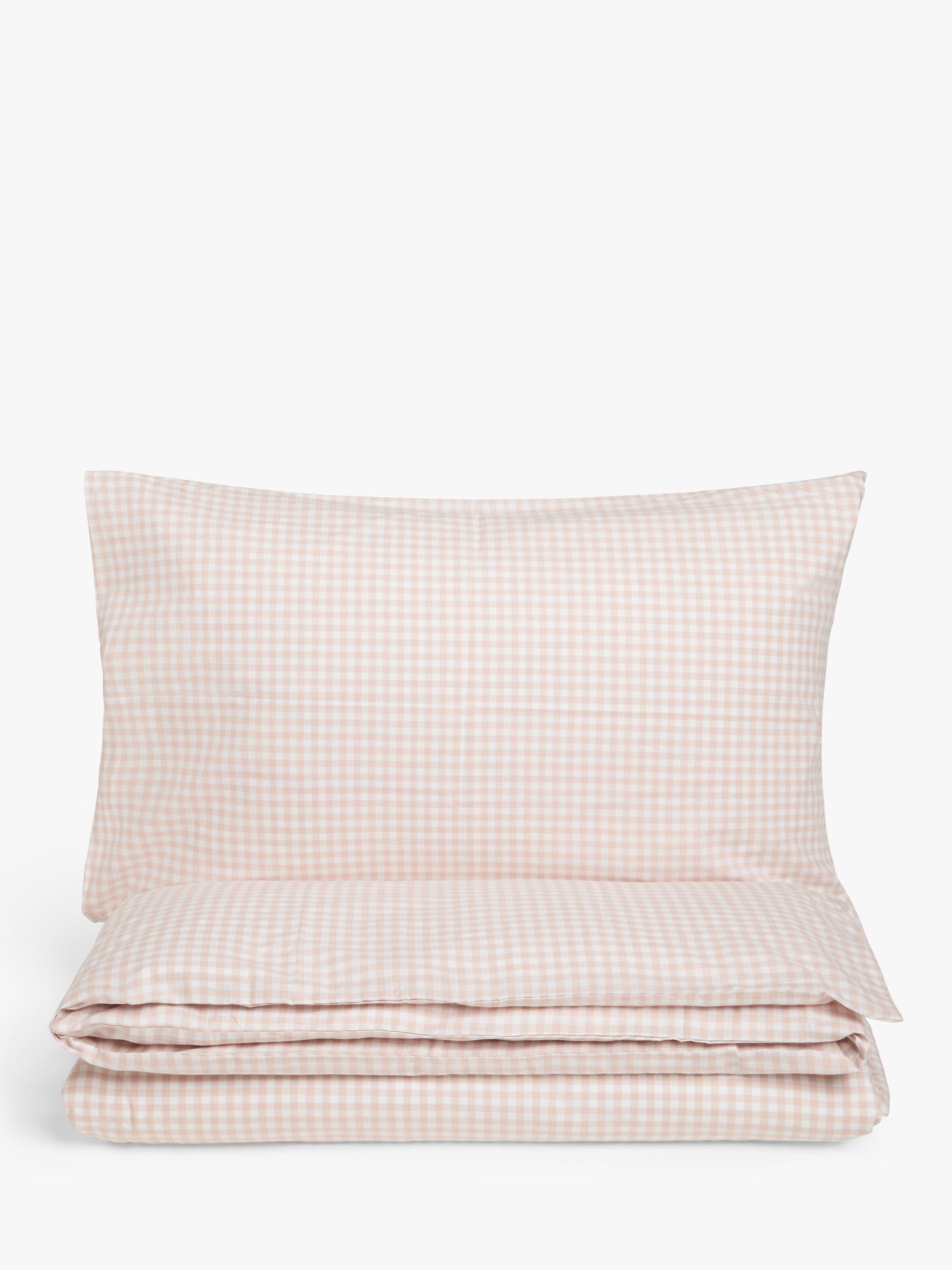 John Lewis Gingham Pure Cotton Duvet Cover and Pillowcase Set