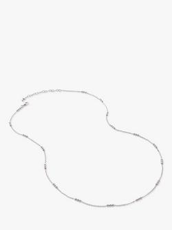 Monica Vinader Triple Beaded Chain Necklace, Silver