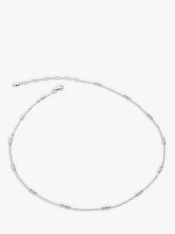 Monica Vinader Triple Beaded Chain Necklace - view 2, Silver