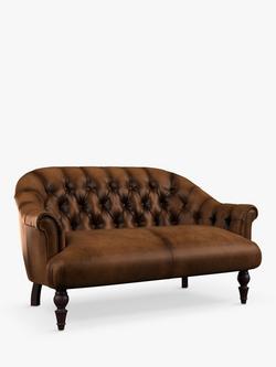 Tetrad Aughton Petite 2 Seater Leather Sofa, Hand Antique Auburn, Hand Antique Auburn