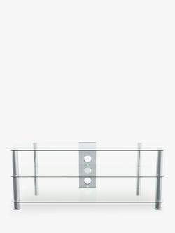 AVF SDC1250 Classic Corner TV Stand for TVs up to 60” - view 2, Clear Chrome