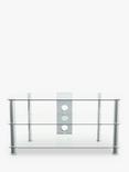 AVF SDC1000 Classic Corner TV Stand for TVs up to 50”, Clear Chrome