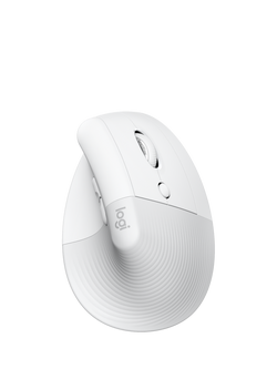 Logitech Lift for Mac Wireless Vertical Ergonomic Mouse, White, White
