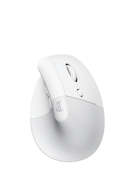 Logitech Lift for Mac Wireless Vertical Ergonomic Mouse, White, White