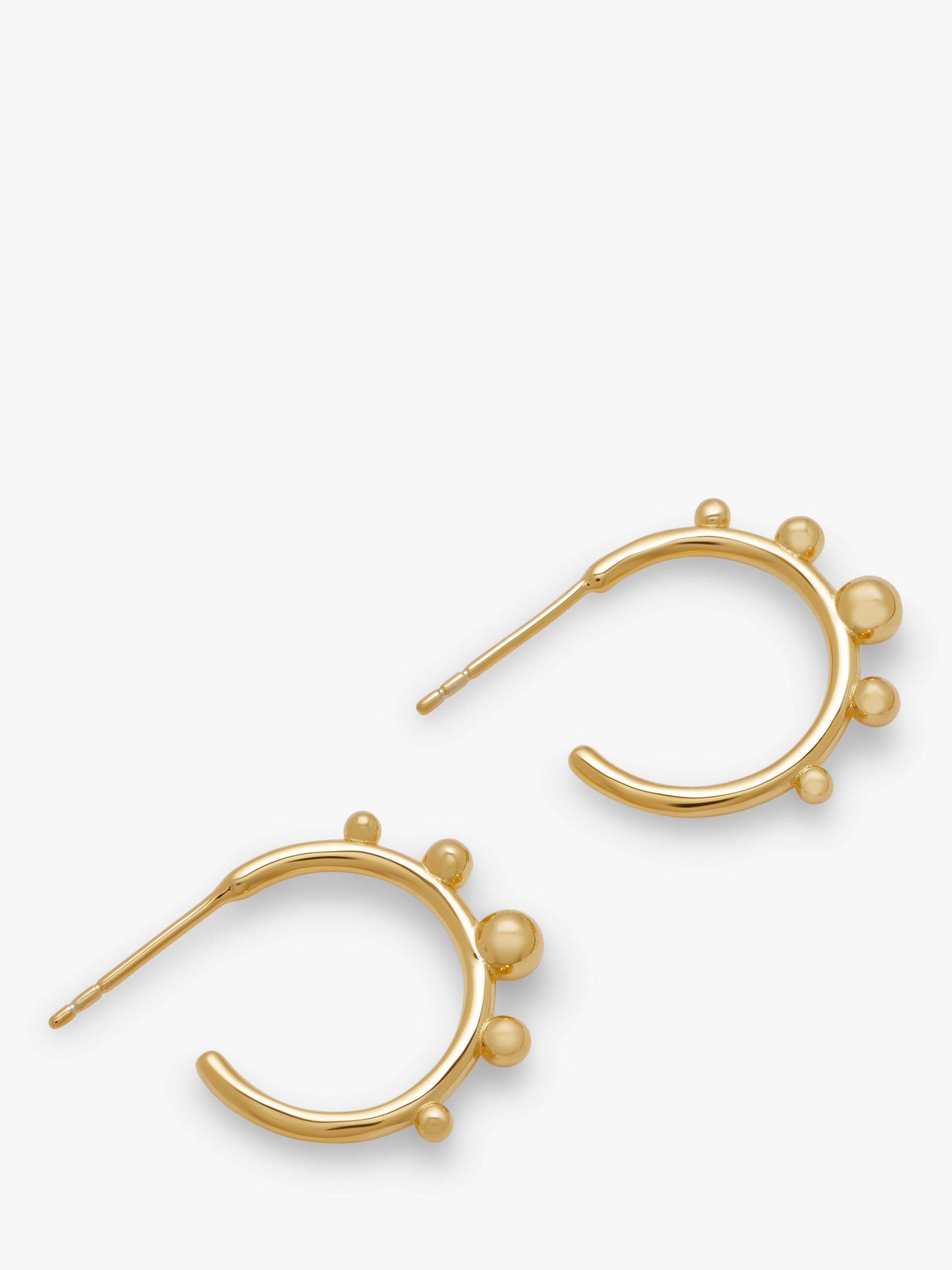 John Lewis Medium Bubble Hoop Earrings, Gold