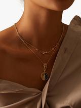 Leah Alexandra Quaditta Cubic Zirconia Pendant Necklace, Gold