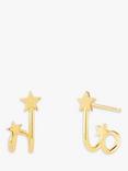 Wanderlust + Co In The Stars Huggie Hoop Ear Cuffs, Gold