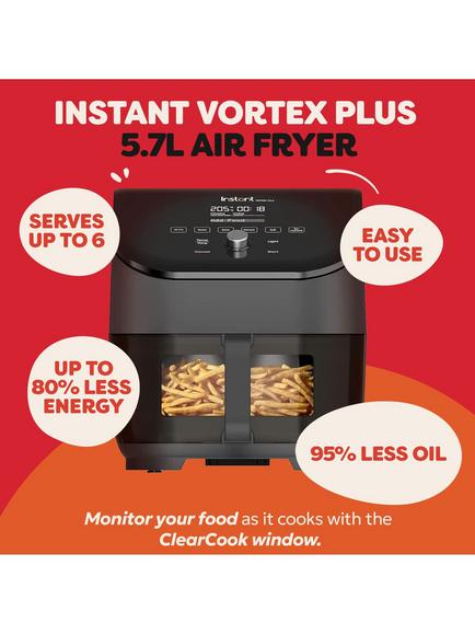 Instant Vortex Plus ClearCook Air Fryer, 5.7L, Black - view 2, Black