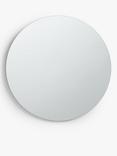 John Lewis Thin Frame Round Wall Mirror, 60cm, Black
