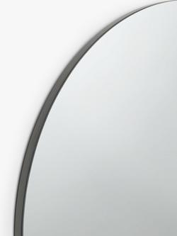 John Lewis Thin Frame Round Wall Mirror, 60cm, Black - view 2, Black