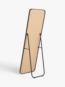 John Lewis Freestanding Full-Length Cheval Mirror, 135 x 40cm, Black - view 2, Black