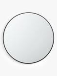 John Lewis Thin Metal Frame Round Wall Mirror, 65cm