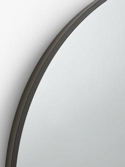 John Lewis Thin Metal Frame Round Wall Mirror, 65cm - view 2, Black