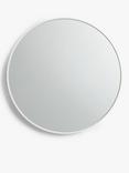 John Lewis ANYDAY Thin Metal Frame Round Wall Mirror, 65cm, White