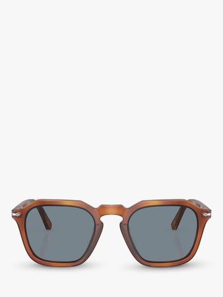 Persol PO3292S Polarised Square Sunglasses - view 2, Havana