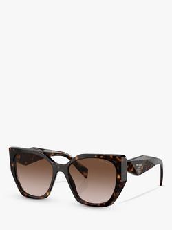 Prada PR 19ZS Women's Pillow Sunglasses, Havana/Brown Gradient