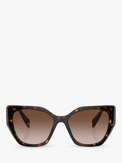 Prada PR 19ZS Women's Pillow Sunglasses - view 2, Havana/Brown Gradient