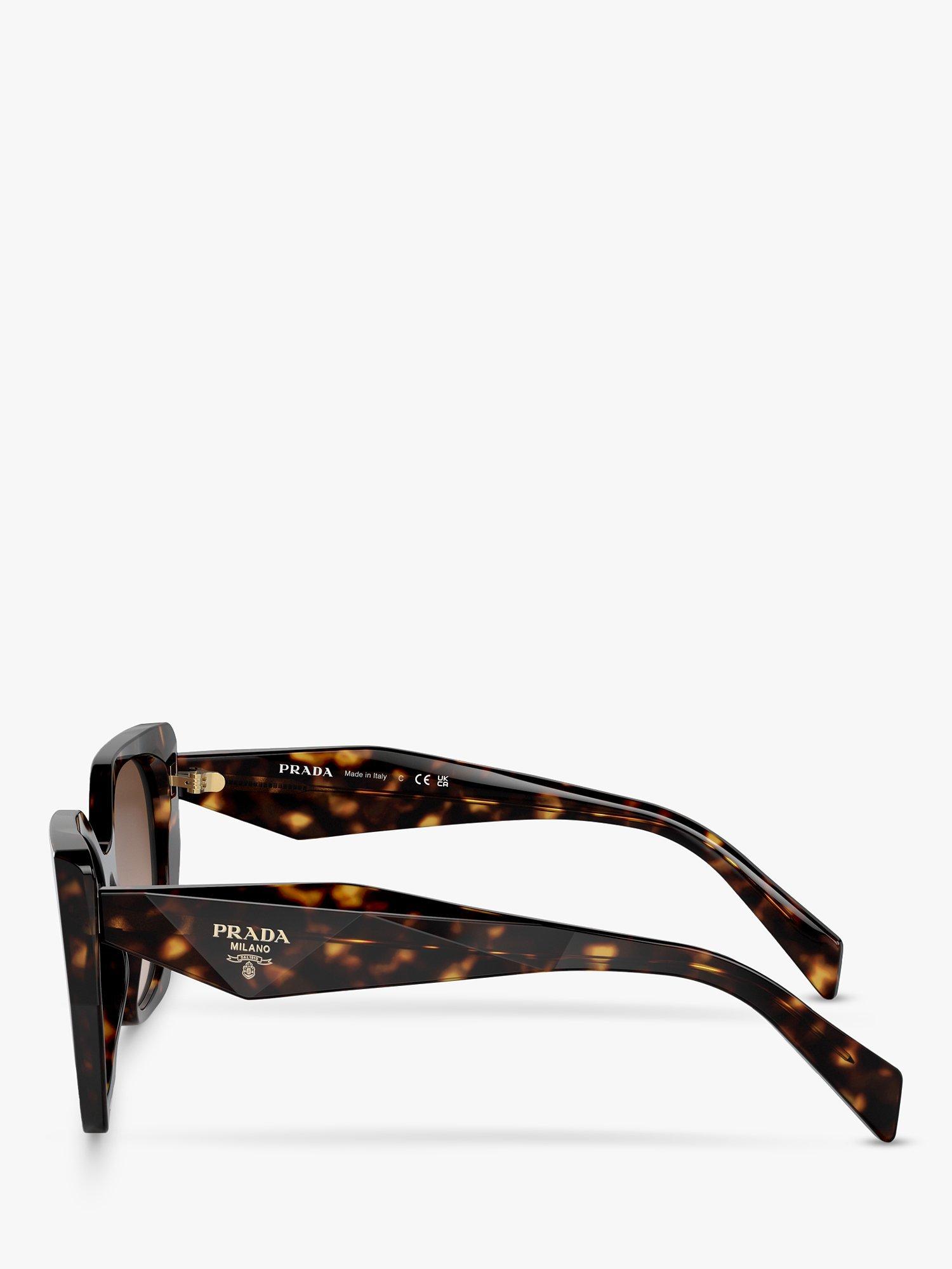 Product image 3 of 5, which shows Prada PR 19ZS Women's Pillow Sunglasses, Havana/Brown Gradient