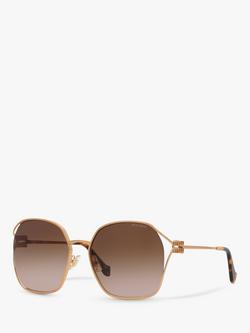 Miu Miu MU 52WS Women's Irregular Sunglasses, Gold