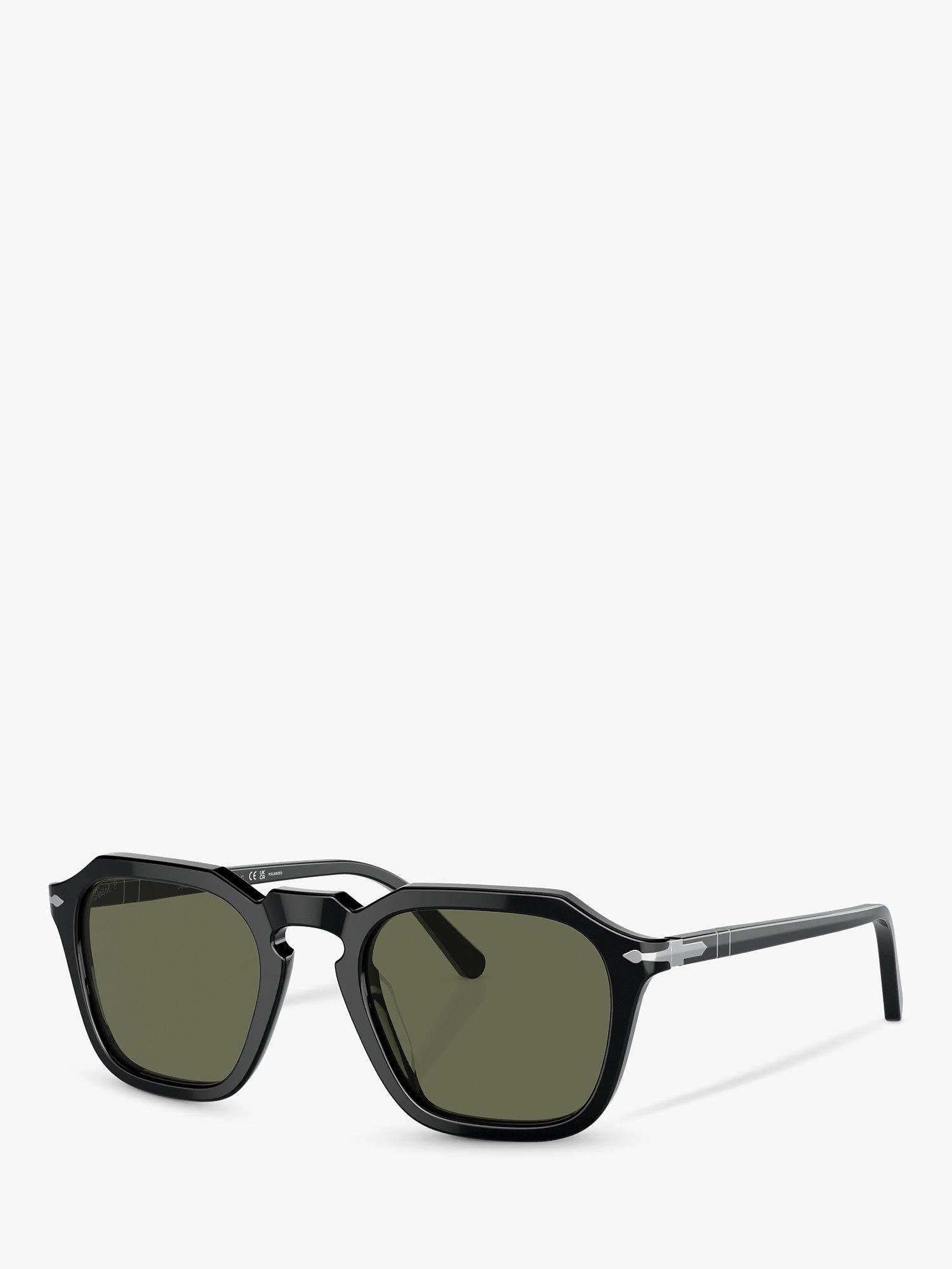 Product image 1 of 6, which shows Persol PO3292S Polarised Square Sunglasses, Black