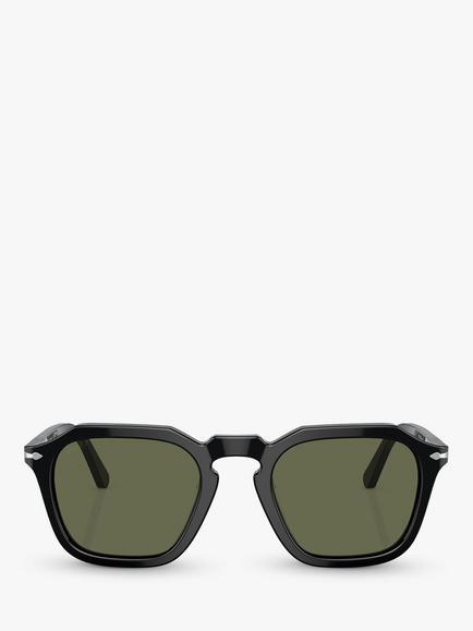 Persol PO3292S Polarised Square Sunglasses - view 2, Black