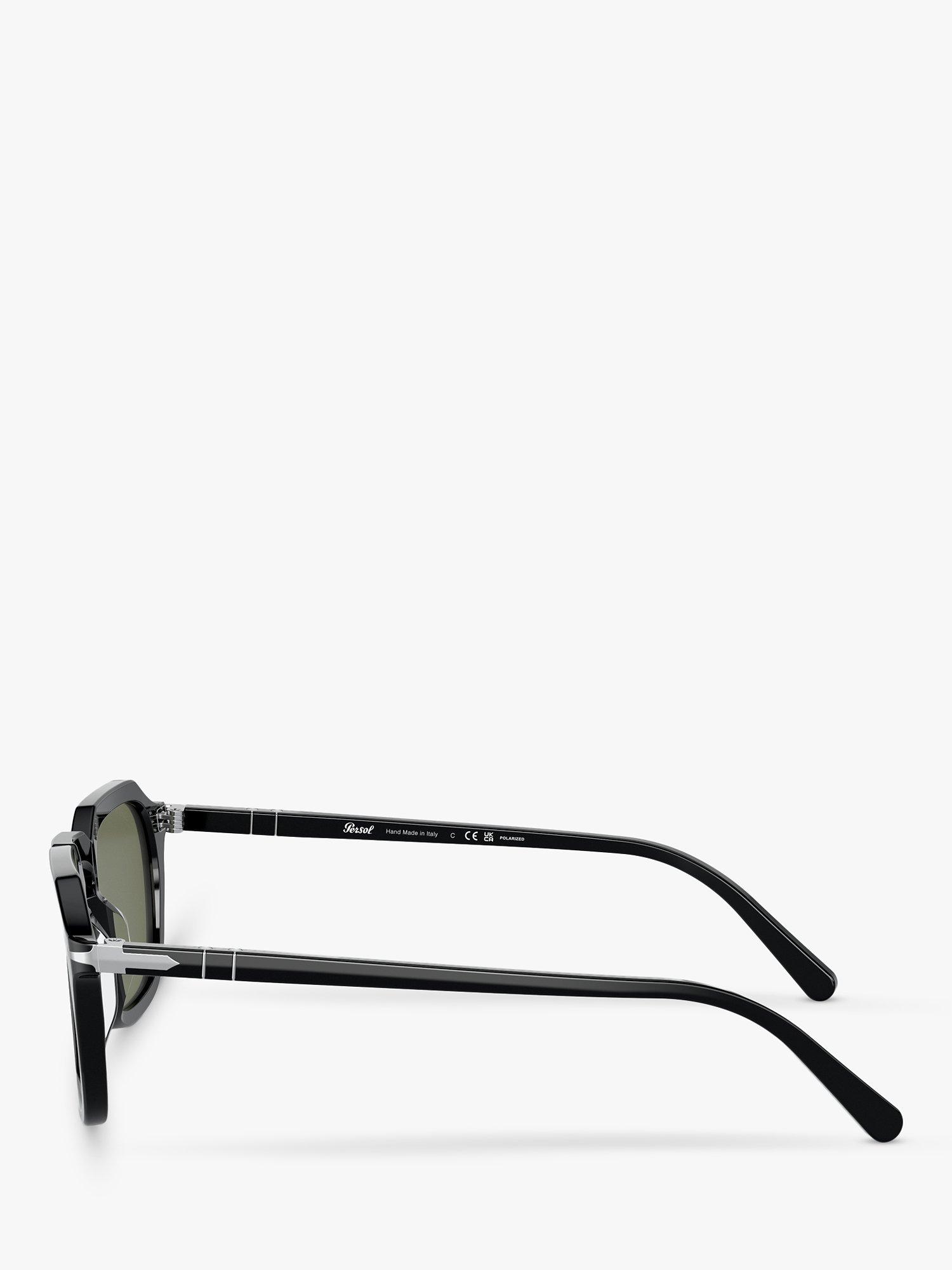 Product image 3 of 6, which shows Persol PO3292S Polarised Square Sunglasses, Black