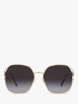Miu Miu MU 52WS Women's Irregular Sunglasses - view 2, Light Gold