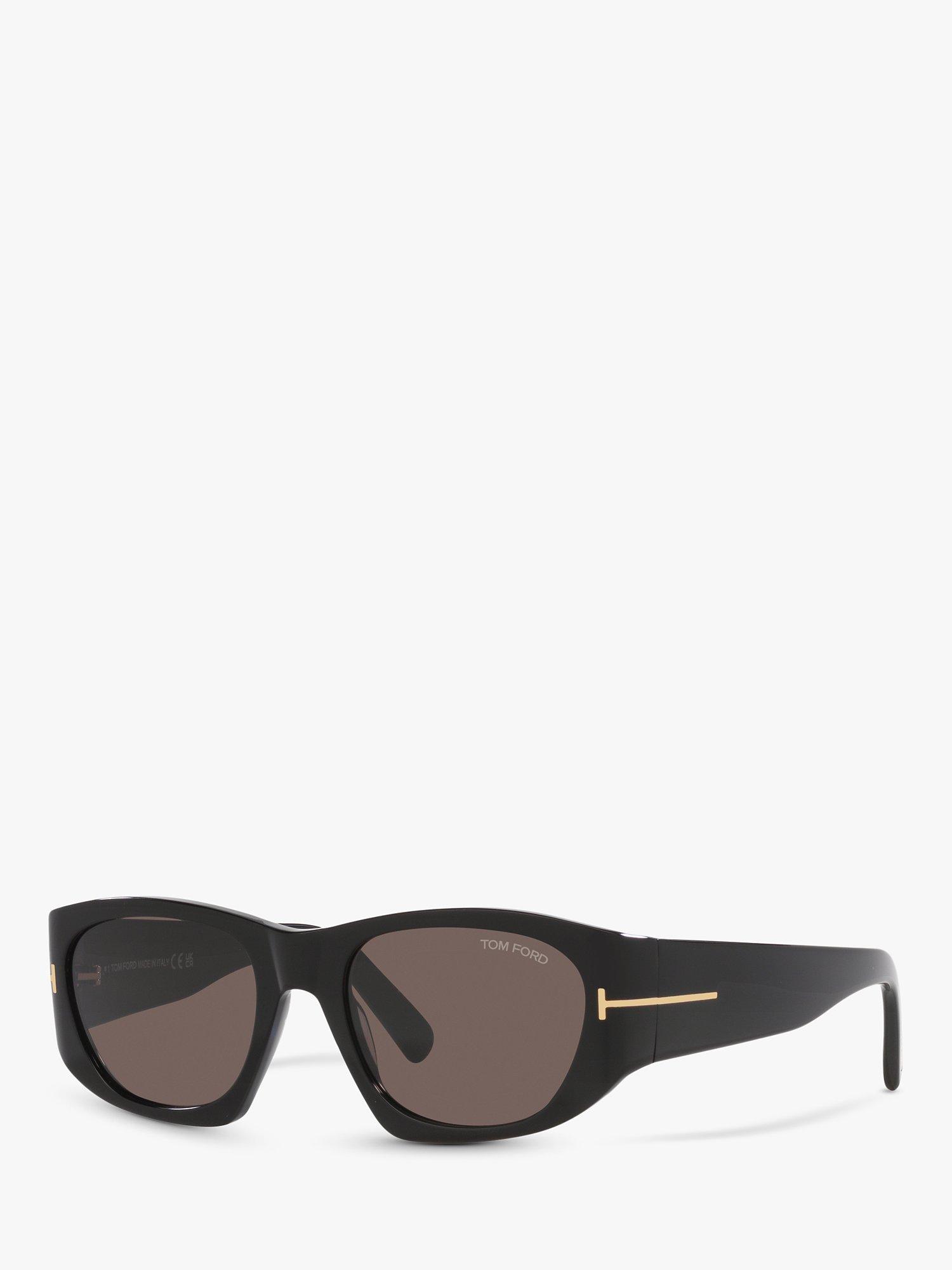 TOM FORD FT0987 Unisex Cyrille Square Sunglasses, Black/Brown