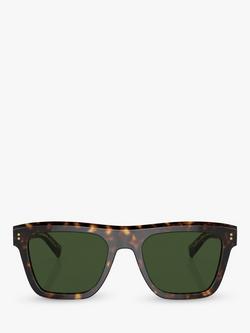 Dolce & Gabbana DG4420 Men's Square Sunglasses, Havana/Green - view 2, Havana/Green