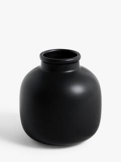 John Lewis ANYDAY Clay Vase, H13cm, Black