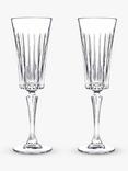 John Lewis ANYDAY Paloma Timeless Crystal Glass Champagne Flute, Set of 2, 210ml, Clear