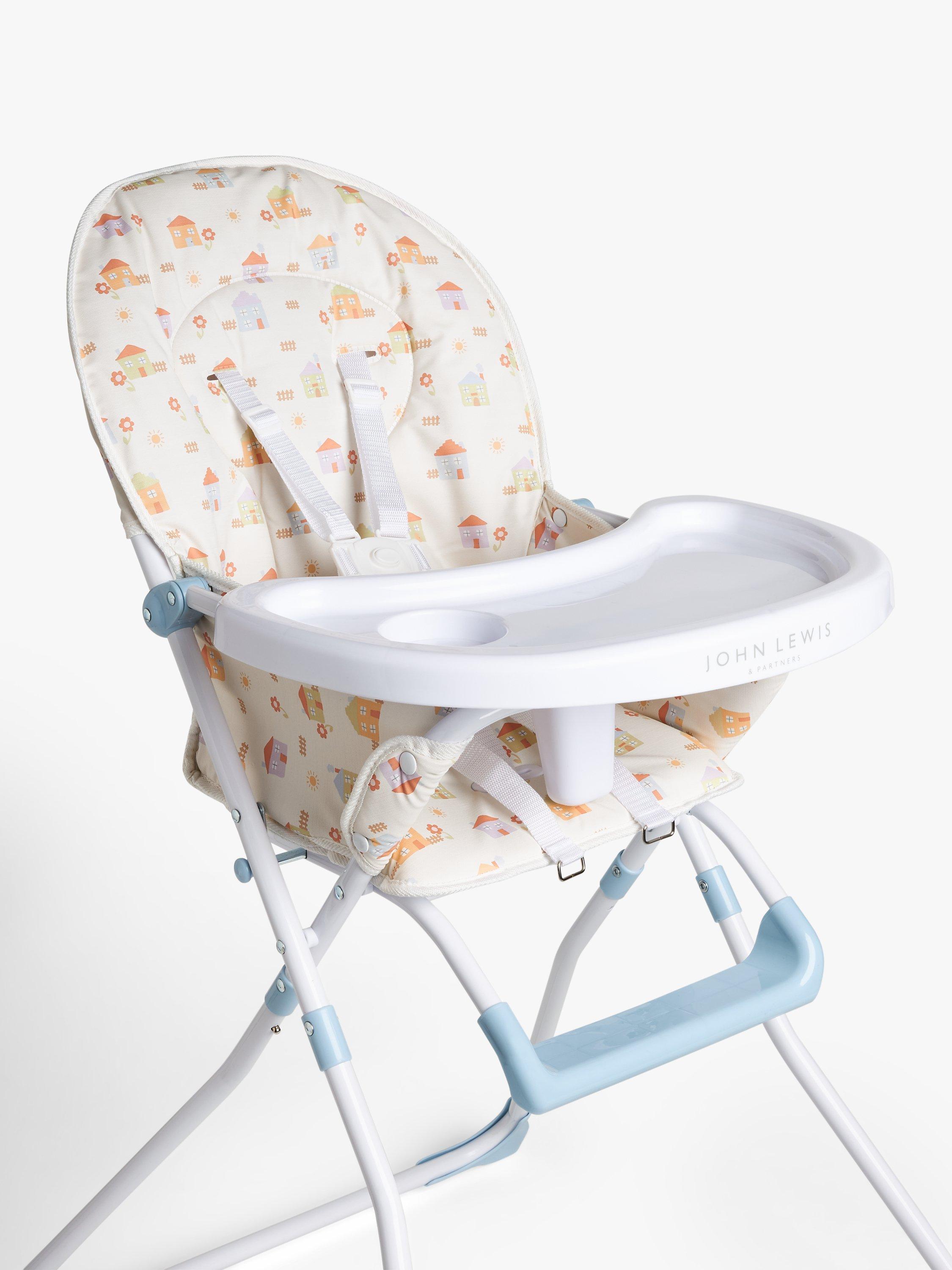 John Lewis ANYDAY Happy Houses Highchair White Multi