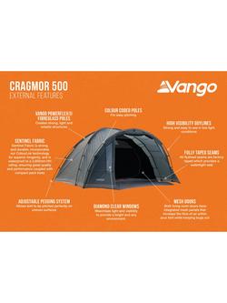 Vango Cragmor 500 5-Person Poled Tent - view 2, Mineral Green