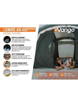 Vango Lismore Air 450 4-Person Tent, Mineral Green - view 2, Mineral Green