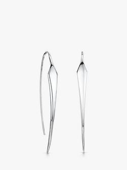 Jools by Jenny Brown Elongated Diamond Tip Fishook Earrings, Silver, Silver