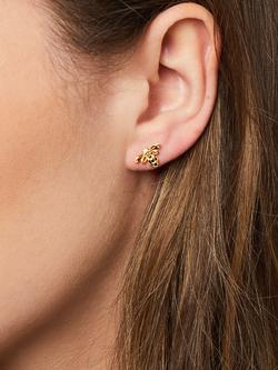 Jools by Jenny Brown Bee Cubic Zirconia Stud Earrings - view 2, Yellow Gold