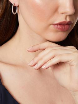 Jools by Jenny Brown 26mm Small Cubic Zirconia Hoop Earrings - view 2, Silver