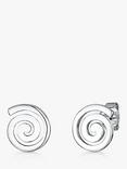 Jools by Jenny Brown Twirl Stud Earrings, Silver