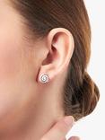 Jools by Jenny Brown Twirl Stud Earrings, Silver