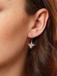 Jools by Jenny Brown Bee Cubic Zirconia Drop Earrings, Rose Gold