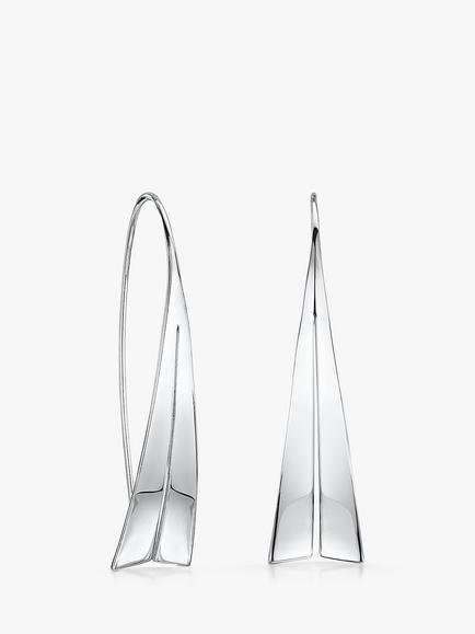 Jools by Jenny Brown Split Sail Fishook Drop Earrings, Silver, Silver