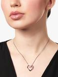 Jools by Jenny Brown Cubic Zirconia Open Heart Pendant Necklace, Silver