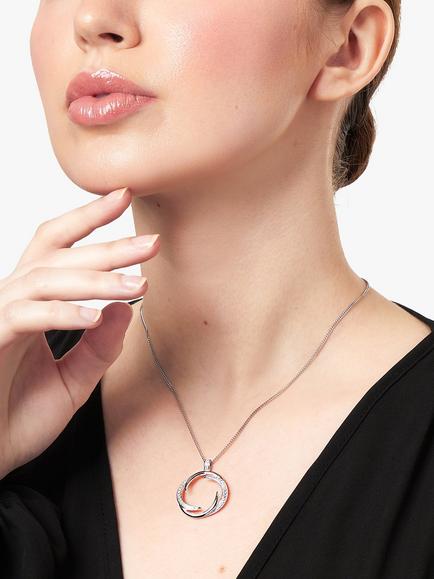 Jools by Jenny Brown Swirl Effect Pendant Necklace, Silver - view 2, Silver